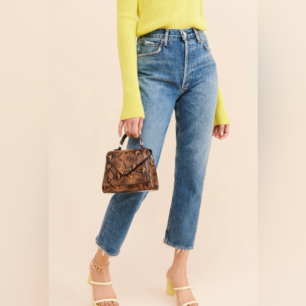 Agolde Riley Cropped Slim Straight Jeans